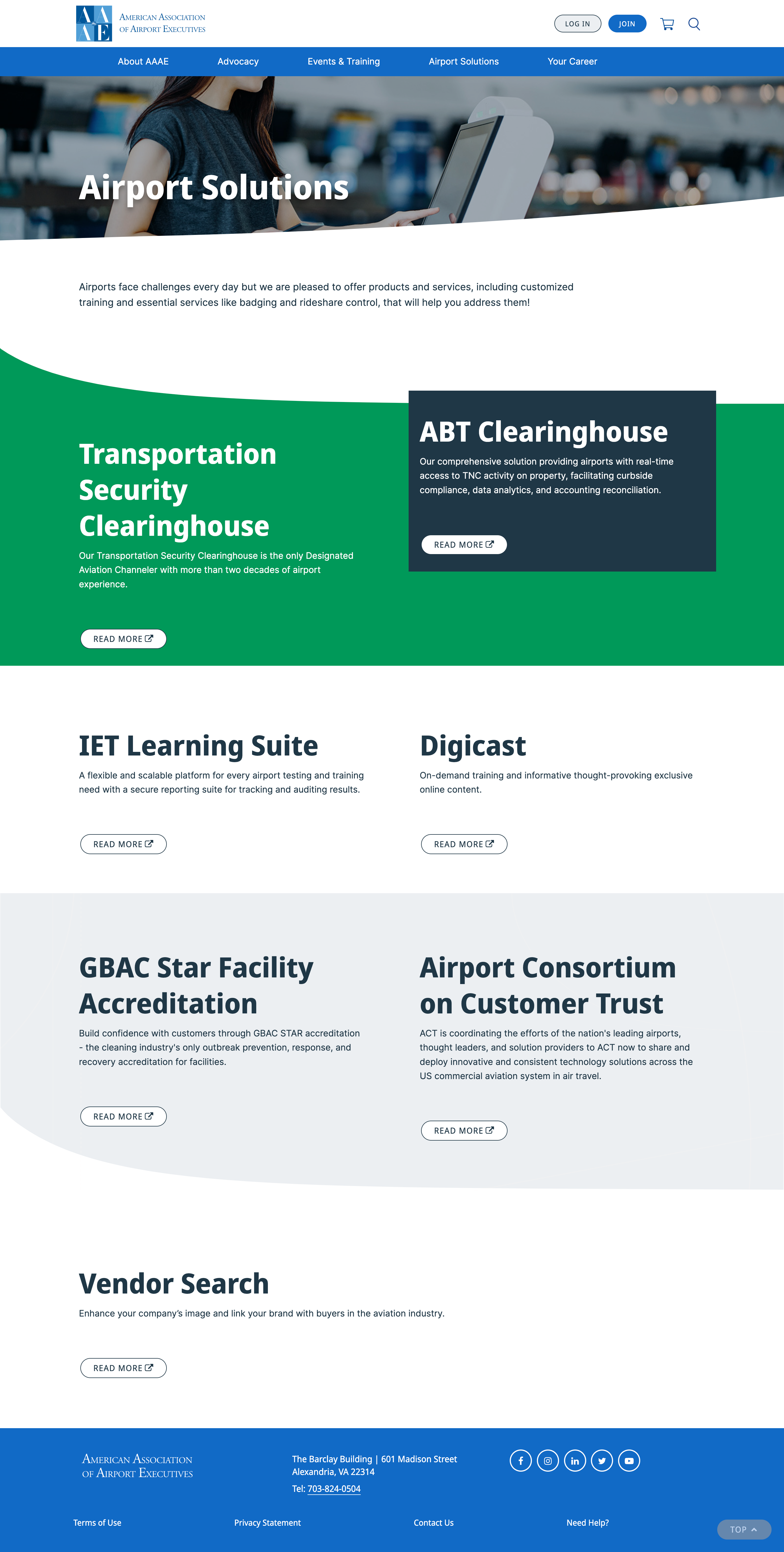 American Association of Airport Executives (AAAE) Website